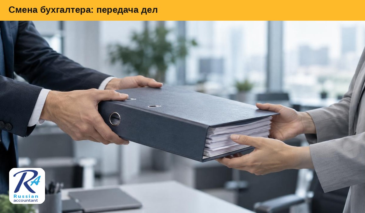 Передача папки с документами от одного бухгалтера другому