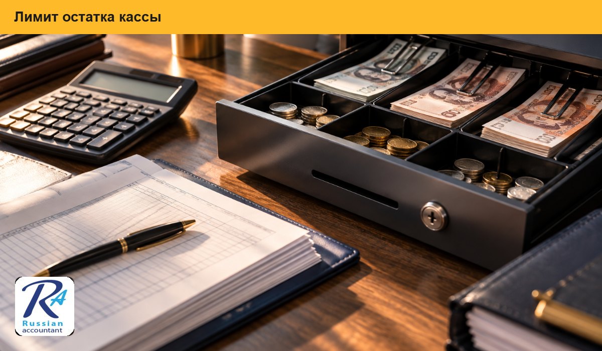 Наличные деньги и кассовая книга на столе