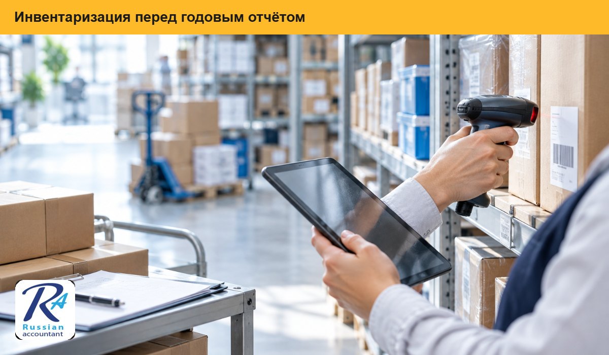 Сотрудники проводят инвентаризацию на складе