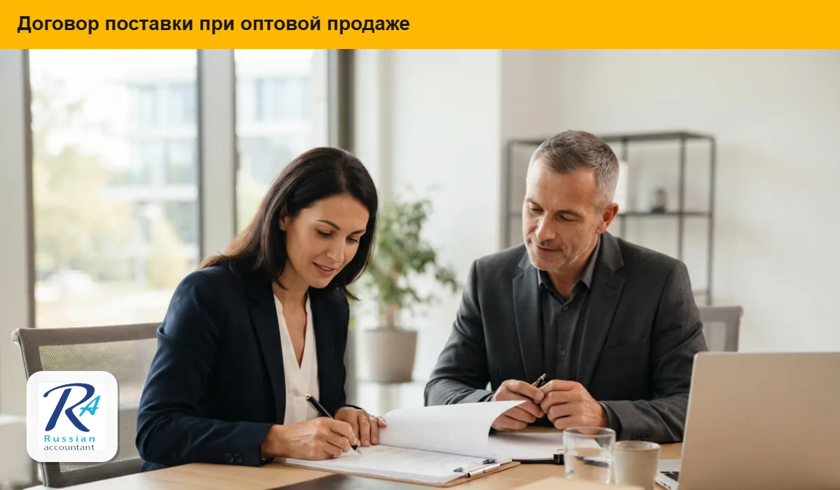 Подписание договора поставки с оптовым покупателем