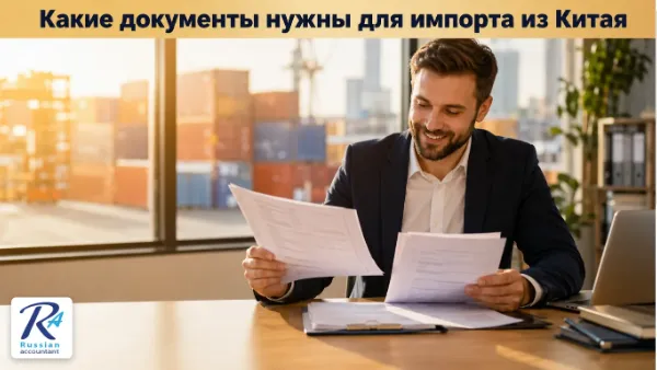 Документы для импорта из Китая — специалист проверяет инвойс и контракт