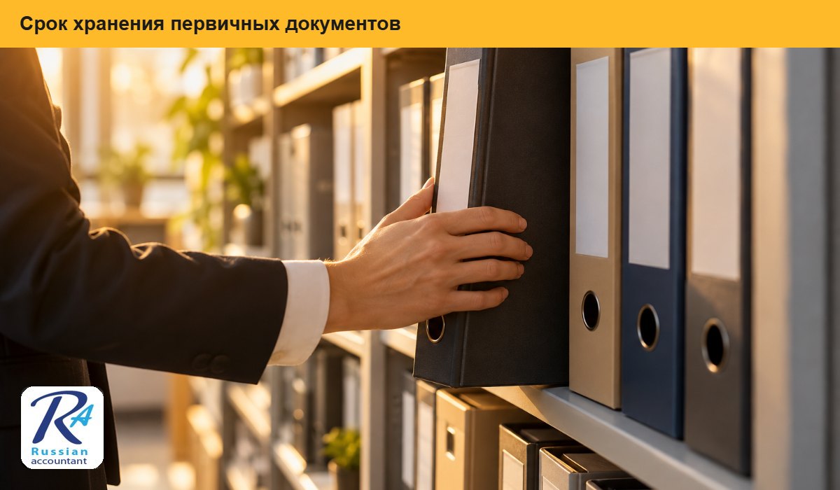 Архив с папками бухгалтерских документов