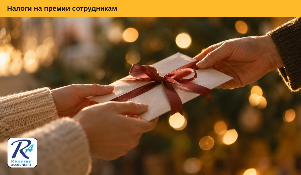 Руки вручают перевязанный лентой конверт на фоне праздничных огней