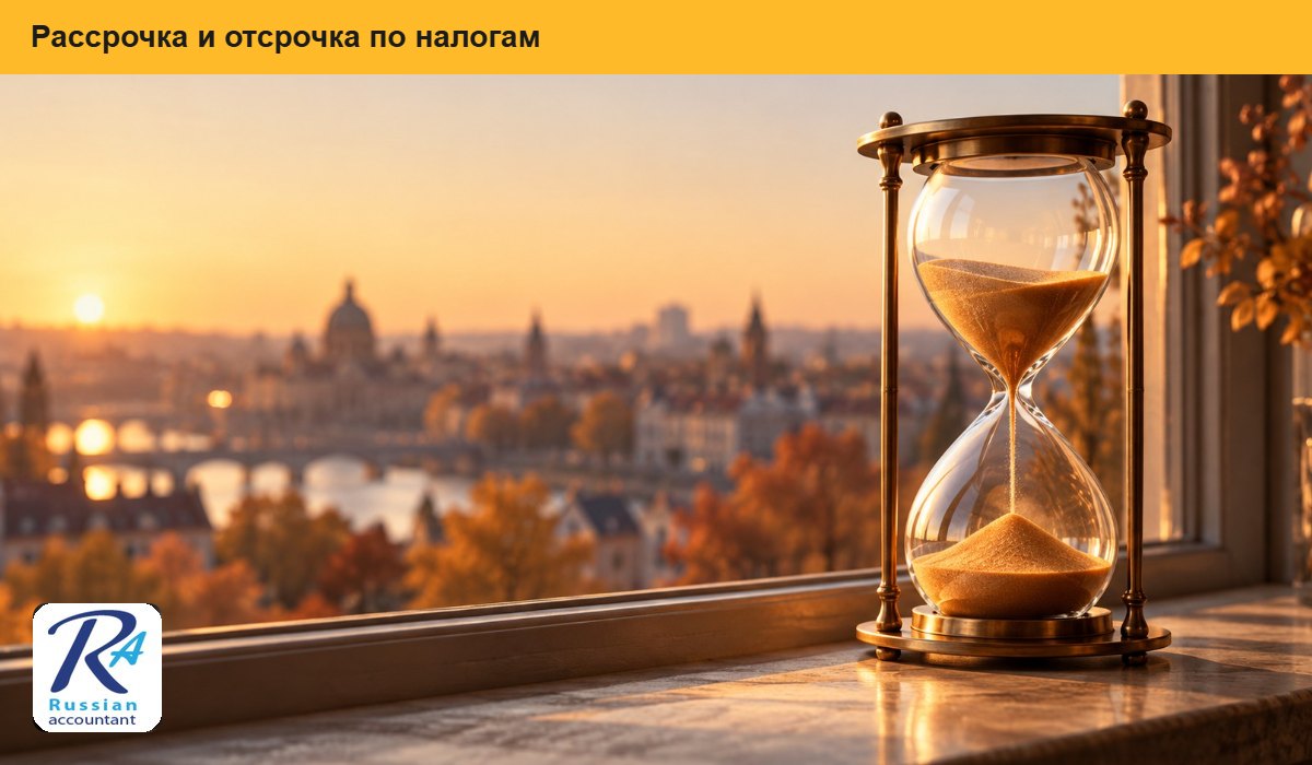 Песочные часы на подоконнике на фоне осеннего города