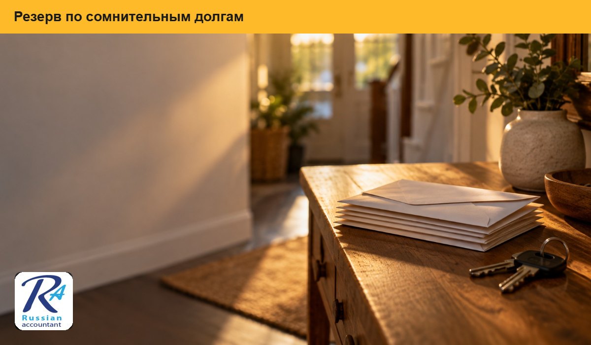 Стопка неоплаченных счетов-конвертов на столике в прихожей